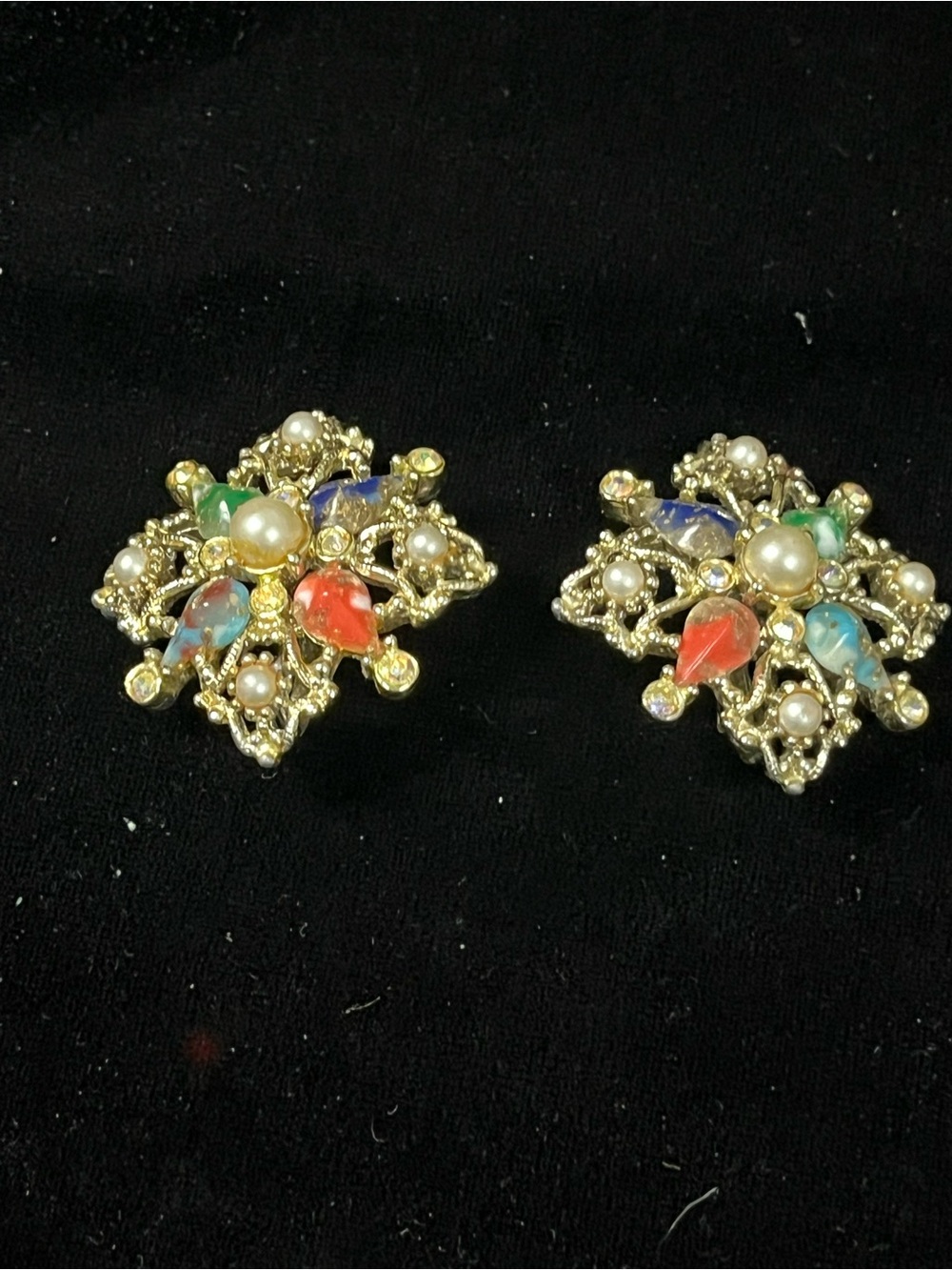 Vintage Sarah Coventry Galaxy Brooch & Clip Earrings Set 1789 - Picture 10 of 14